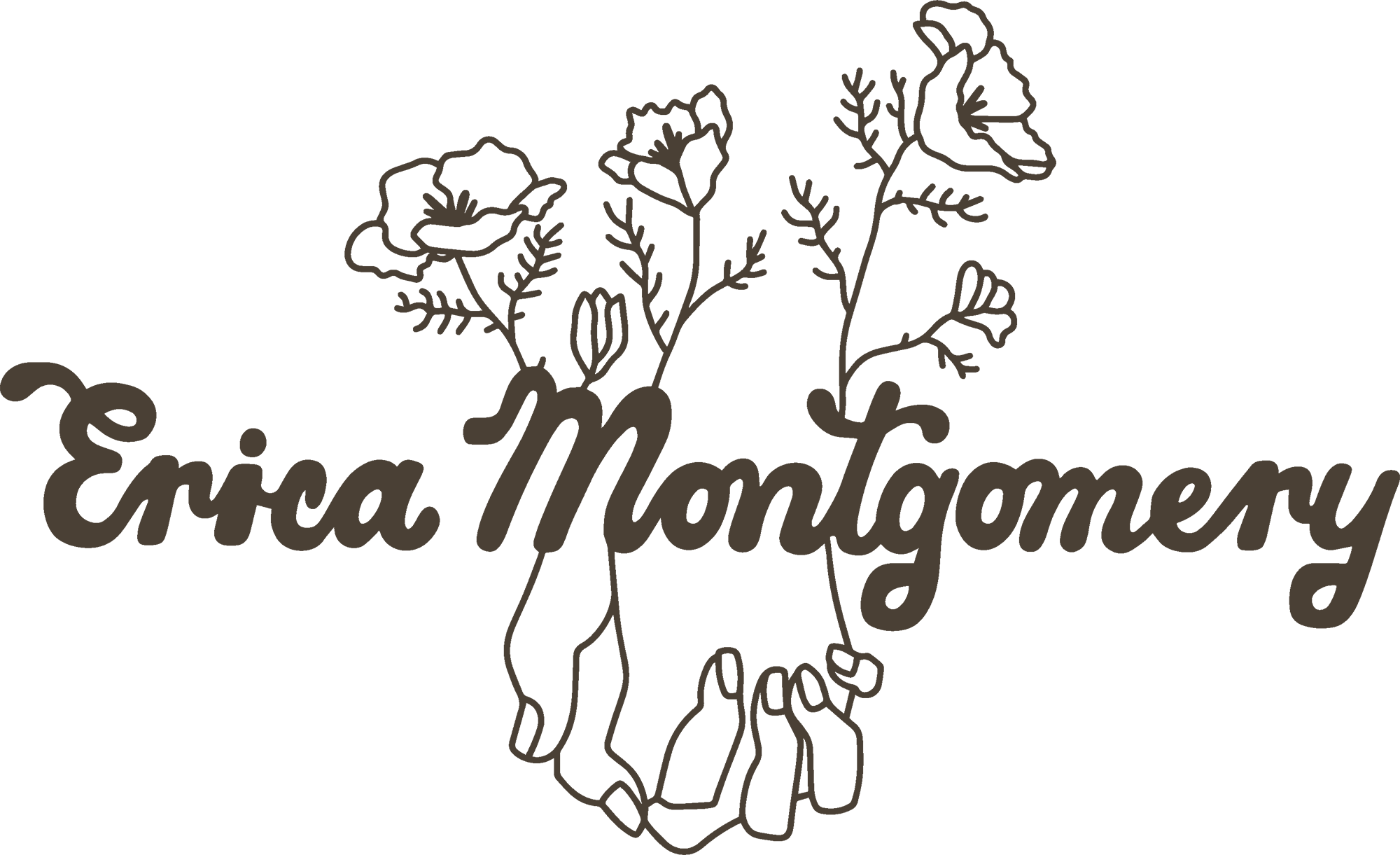 Erica Montgomery Malibu family photographer logo